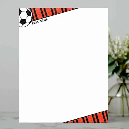 Modern Football Design Customized Printed Letterheads