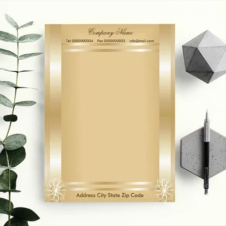 Luxury Gold Frame Customized Printed Letterheads