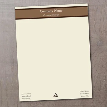 Modern Brown Black Customized Printed Letterheads