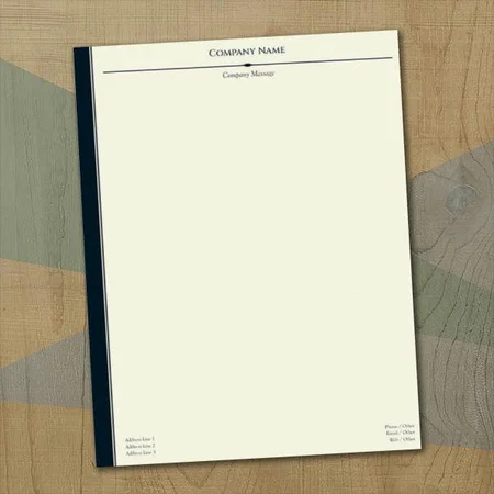 Yellow And Blue Customized Printed Letterheads