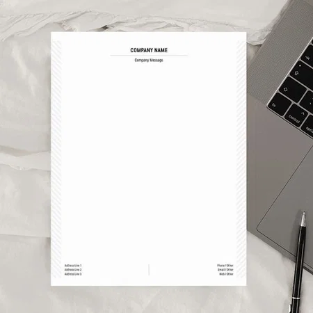 Simple White Customized Printed Letterheads