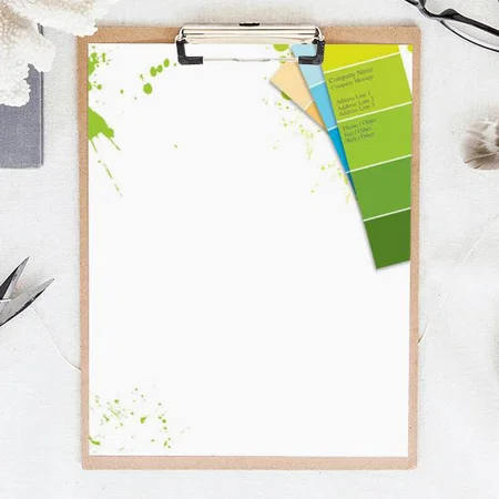 Green Yellow & Blue Vector Design Customized Printed Letterheads