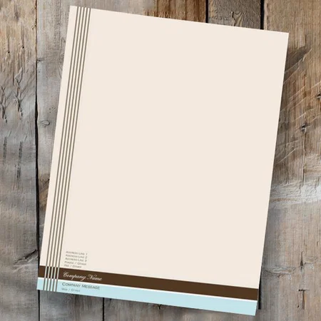 Brown Line Design Customized Printed Letterheads