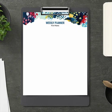 Bold Watercolor Design Customized Printed Letterheads
