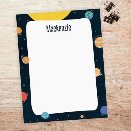 Premium Vector Space Background Design Customized Printed Letterheads