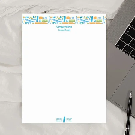 Modern Vector Art Pattern Design Customized Printed Letterheads