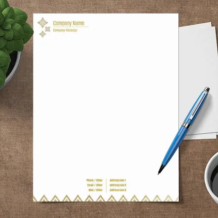 Premium Vector Gold crown Pattern Design Customized Printed Letterheads