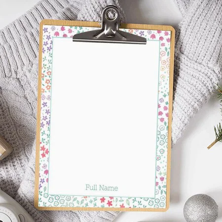 Cute Floral Pattern Customized Printed Letterheads