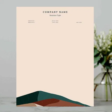 Watercolor Photography Customized Printed Letterheads
