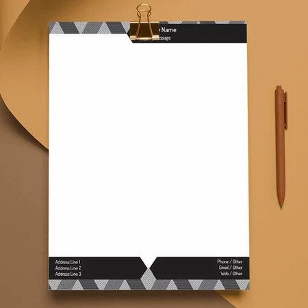 Premium Vector Black And White Customized Printed Letterheads