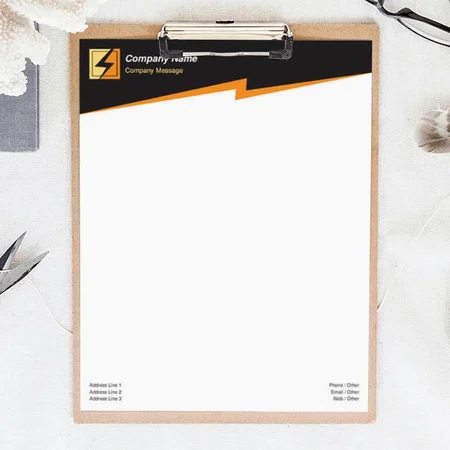 Modern Yellow And Black Customized Printed Letterheads