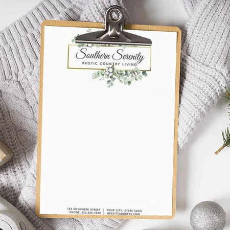 Watercolor Botanical Design Customized Printed Letterheads