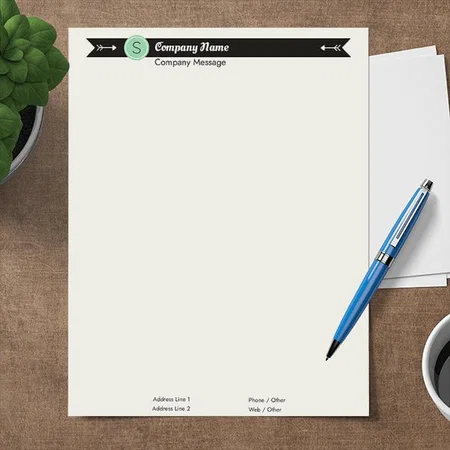 Modern Black Clothing Business Customized Printed Letterheads