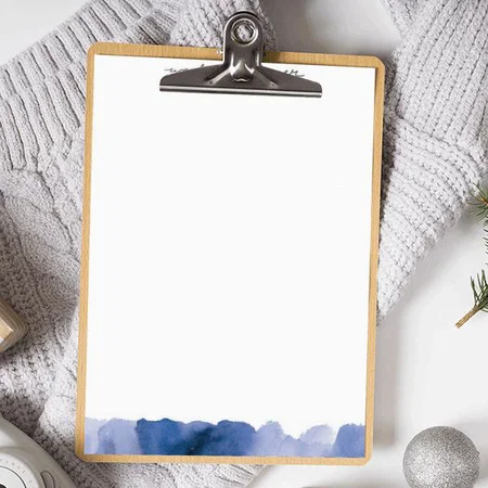 Bold Blue Watercolor Design Customized Printed Letterheads