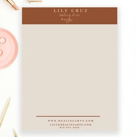 Modern Brown Color Customized Printed Letterheads