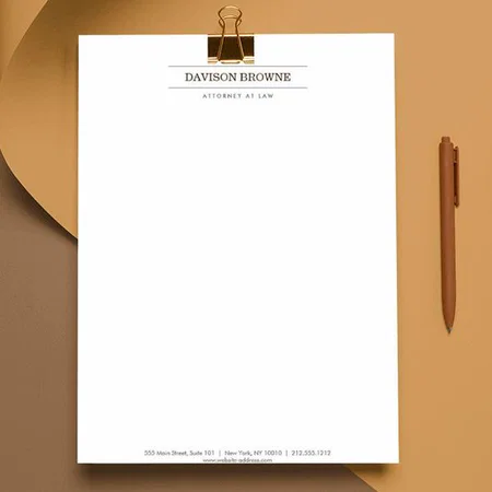 Professional Monogram Customized Printed Letterheads