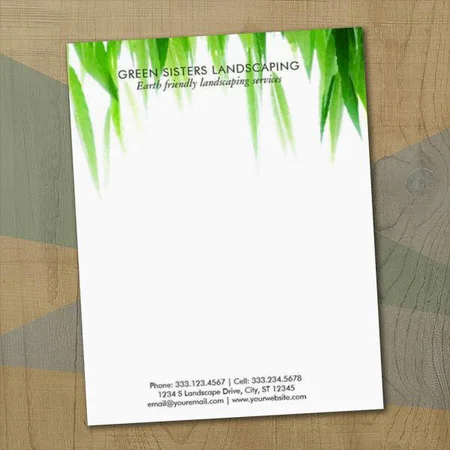 Green Eco Friendly Customized Printed Letterheads