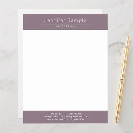 Professional Elegant Modern Simple Design Customized Printed Letterheads