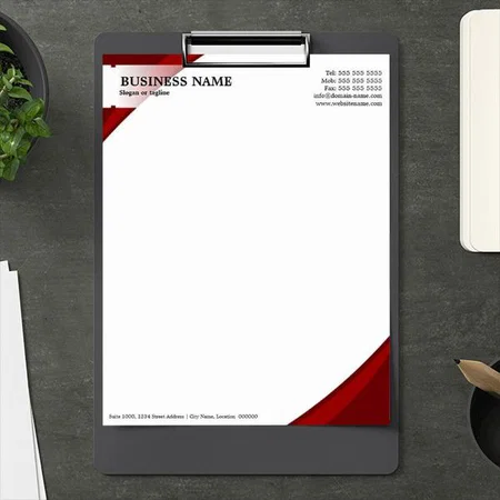 Professional Business Red Design Customized Printed Letterheads