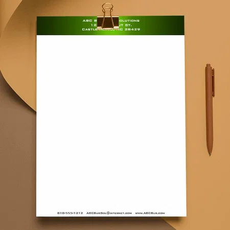 Dark Green Gradient Customized Printed Letterheads