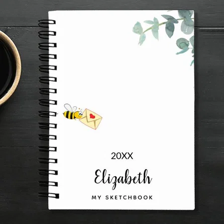 Bee with Message Design Customized Photo Printed Notebook
