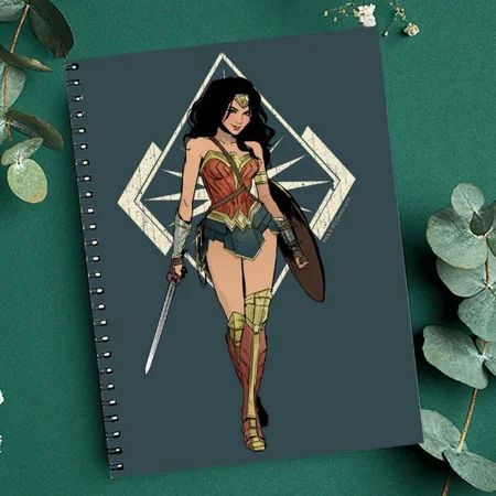 Wonder Woman With Sword Comic Art Customized Photo Printed Notebook