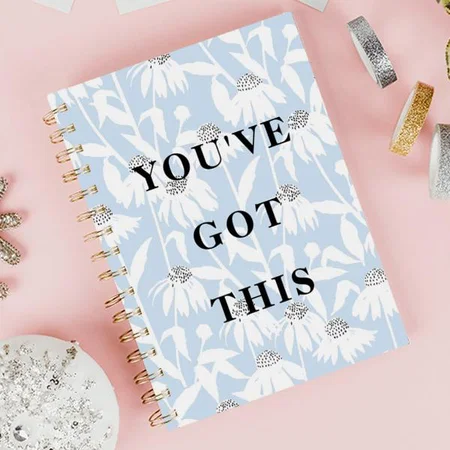 You've Got This Quote Cosmos Flower Customized Photo Printed Notebook