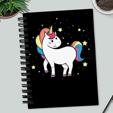Unicorn Pony Design Customized Photo Printed Notebook