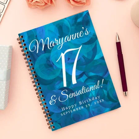 Ocean Blue Sensational Birthday Customized Photo Printed Notebook