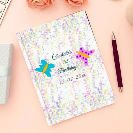 Cartoon Butterflies Design Customized Photo Printed Notebook