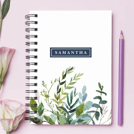 Summer Greenery Design Customized Photo Printed Notebook