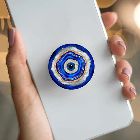Evil Eye Watercolor Customized Printed Phone Grip Holder Sockets