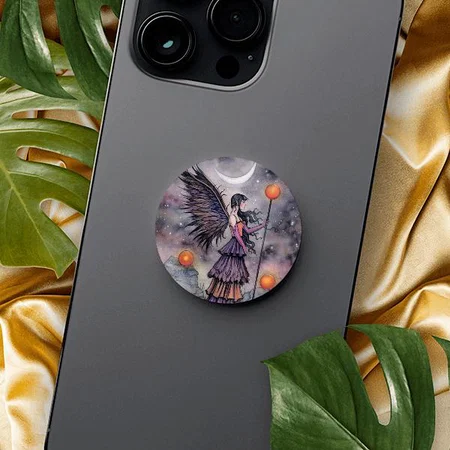 Autumn Night Fairy Art Design Customized Printed Phone Grip Holder Sockets