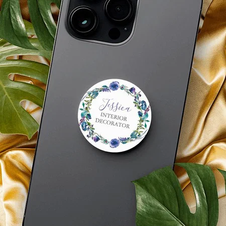 Beautiful Floral Design Customized Printed Phone Grip Holder Sockets
