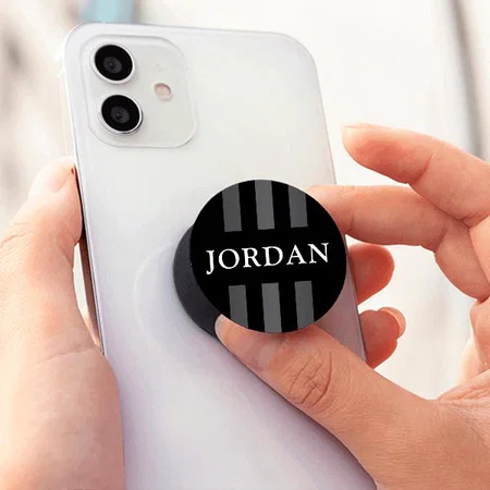 Elegant Dark Lines Design Customized Printed Phone Grip Holder Sockets