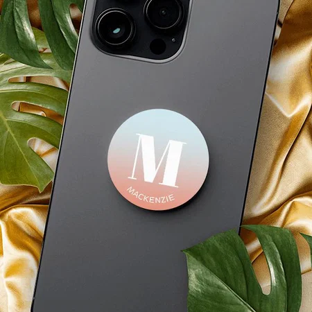 Simple Gradient Customized Printed Phone Grip Holder Sockets