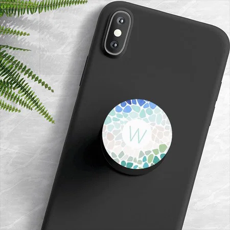 Colorful Sea Glass Customized Printed Phone Grip Holder Sockets
