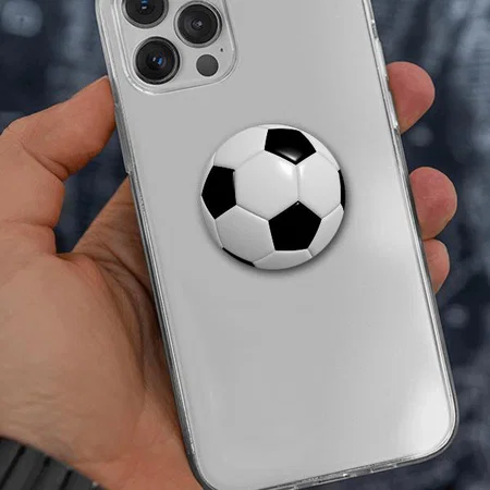 Soccer Ball Design Customized Printed Phone Grip Holder Sockets