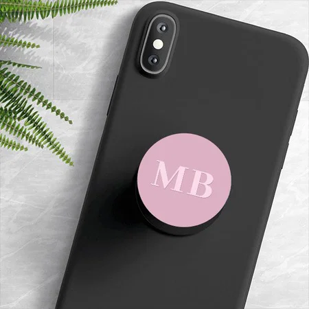 Mauve Taupe Dusty Rose Blush Pink Customized Printed Phone Grip Holder Sockets