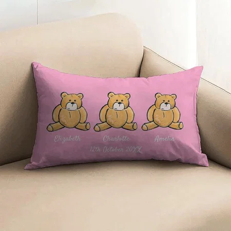 Cute Yellow Bear Customized Photo Printed Pillow Cover