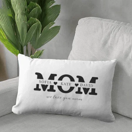 Modern Mom Name Mothers Day Customized Photo Printed Pillow Cover