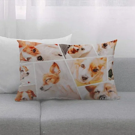 Modern Simple 9 Photos Collage Customized Photo Printed Pillow Cover