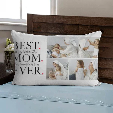 Happy Mothers Day Modern Photo Collage Customized Photo Printed Pillow Cover