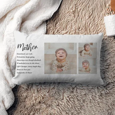Photo Collage Best Mother Quote Design Customized Photo Printed Pillow Cover