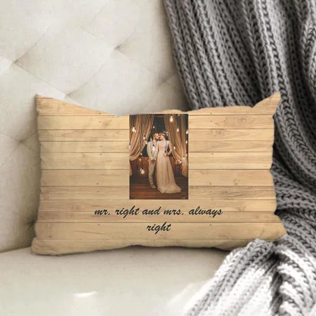 Modern Couple Photo Customized Photo Printed Pillow Cover