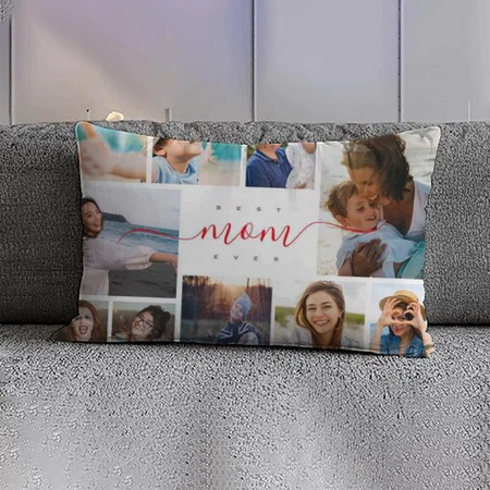 Best Mom Ever Mother's Day 10 Photo Collage Customized Photo Printed Pillow Cover