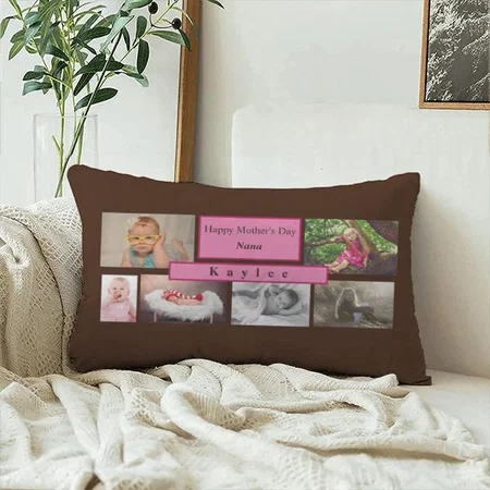 Photo Collage Mothers Day Design  Customized Photo Printed Pillow Cover