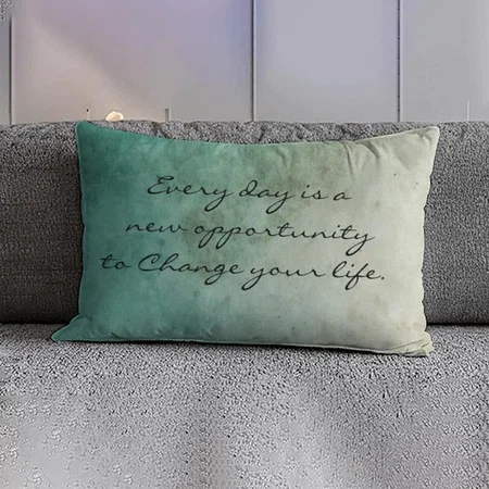 Trendy Own Quote Customized Photo Printed Pillow Cover