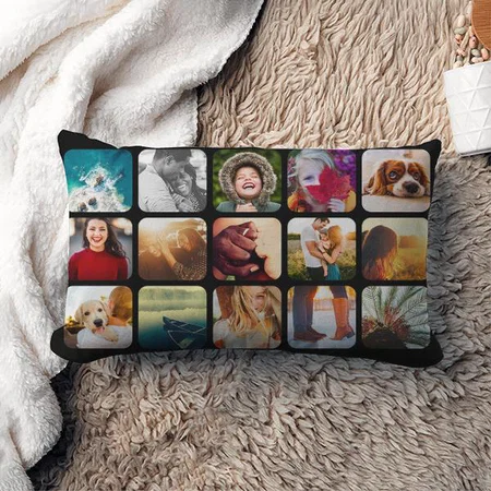 30 Photo Double Sided Grid Template Customized Photo Printed Pillow Cover