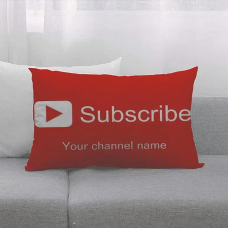 Youtube Subscribe Design Customized Photo Printed Pillow Cover